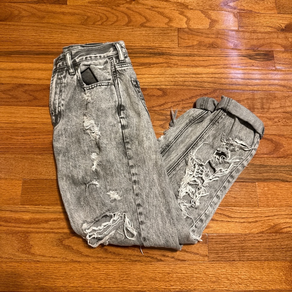 American Eagle Outfitters Light Gray Denim